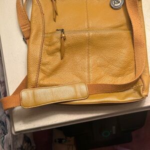 The Sak Mustard Yellow Leather Crossbody Bag